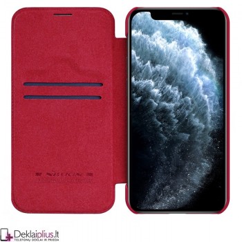 Odinis dėklas Nillkin qin pro serijos - raudonas (telefonui Apple Iphone 13 Pro) Odinis dėklas Nillkin qin pro serijos - raudonas (telefonui Apple Iphone 13 Pro)